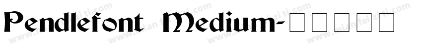 Pendlefont Medium字体转换